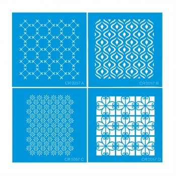 Kit com 4 Mini Stencil CR Laser Nº 1 - 10x10
