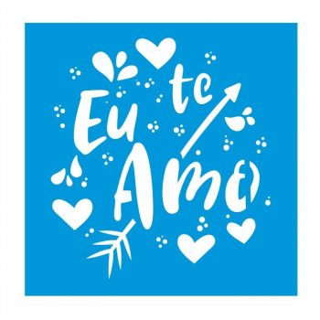 Stencil CR Laser Eu Te Amo (P-M-G)