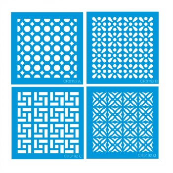 Kit com 4 Mini Stencil CR Laser Nº 4 - 10x10