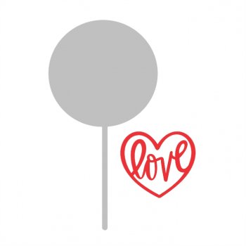 Topper de Bolo LOVE em Acrílico