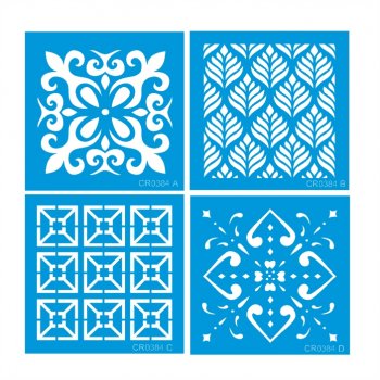 Kit com 4 Mini Stencil CR Laser Nº 9 - 10x10