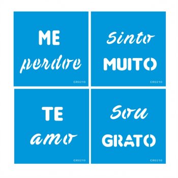 Kit com 4 Stencil CR Laser Hoponopono Nº 1 - 14x14