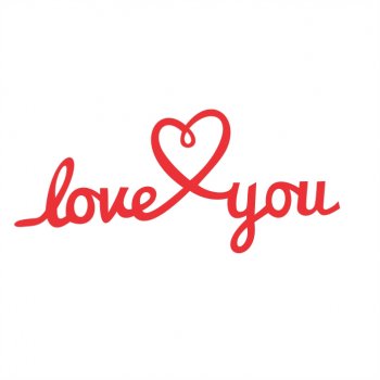 Aplique Love You Coração em Acrílico (P-M-G)