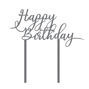 Topper de Bolo em Acrílico Happy Birthday Nº 5 (M-G)