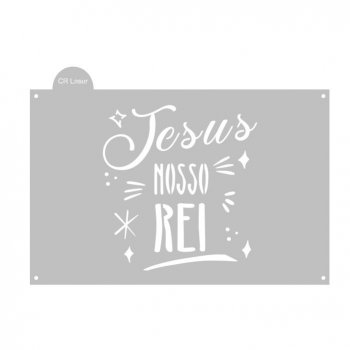 Stencil CR Laser para Bolo Jesus Nosso Rei (P-G)