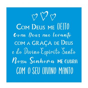 Stencil CR Laser  Com Deus me Deito (M-G)