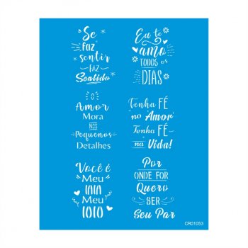 Stencil CR Laser Frases Amor - 20x25