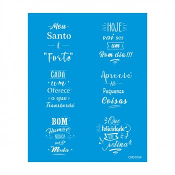 Stencil CR Laser Frases Otimismo - 20x25