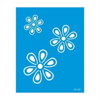 Stencil CR Laser Pintura Orgânica Margarida 20x25