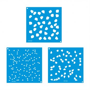 Kit com 3 Stencil CR Laser Granilite 17x17