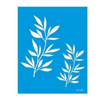 Stencil CR Laser Pintura Orgânica Folhagem Modelo 2 - 20x25