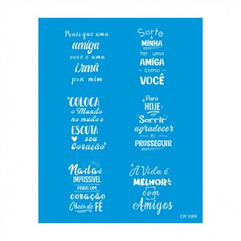 Stencil CR Laser Frases Amigo 20x25