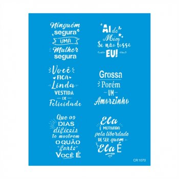 Stencil CR Laser Frases Motivação 20x25