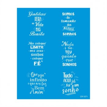 Stencil CR Laser Frases Sonho 20x25