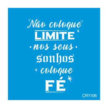 Stencil CR Laser Coloque Fé (P-M-G)