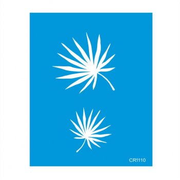 Stencil Pintura Orgânica Folhagem Modelo 10 - 20x25