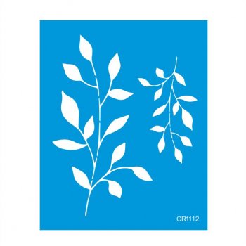 Stencil CR Laser Pintura Orgânica Ramos Modelo 2 - 20x25