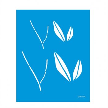 Stencil CR Laser Pintura Orgânica Folhas - 20x25