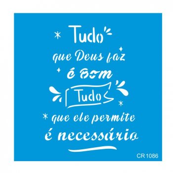 Stencil CR Laser Deus é Bom (P-M-G)