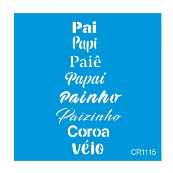 Stencil CR Laser Pai Modelo 1 (P-M-G)