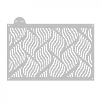 Stencil CR Laser para Bolo Folhas Mod 3 (P-G)
