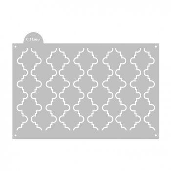 Stencil CR Laser para Bolo Zig Zag (P-G)