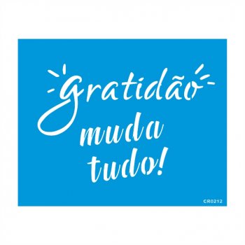 Stencil CR Laser Gratidão - 20x25