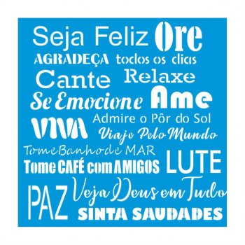 Stencil CR Laser Seja Feliz - 30x30