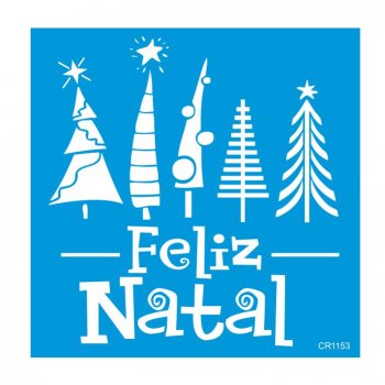 Stencil CR Laser Feliz Natal - Mod 02 - 20x20