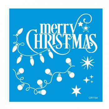 Stencil CR Laser Merry Christmas 01 - 20x20
