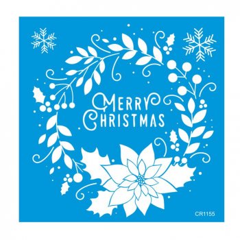 Stencil CR Laser Merry Christmas 02 - 20x20