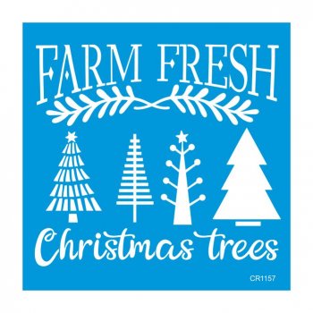 Stencil CR Laser Christmas Trees - 20x20