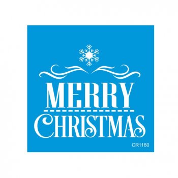 Stencil CR Laser Merry Christmas 05 - 14x14