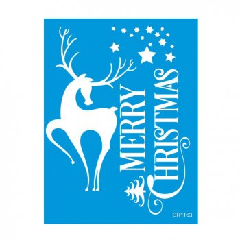 Stencil CR Laser Merry Christmas 07 - 15x20