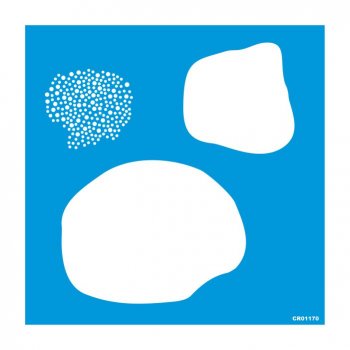 Stencil CR Laser Pintura Orgânica Abstrato com Poá - 30x30