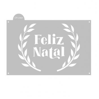 Stencil CR Laser para Bolo Feliz Natal Mod 2