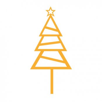 Arvores de Natal Moderna com Haste em Acrílico