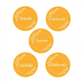 Kit com 5 Plaquinhas para Quarto de Bebê em Acrílico