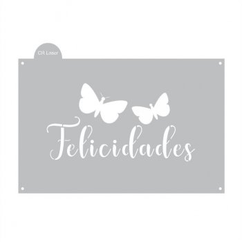 Stencil CR Laser para Bolo Borboletas Casamento