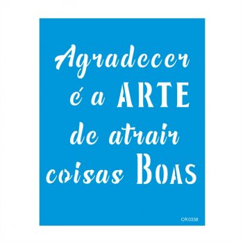 Stencil CR Laser Agradecer - 20x25