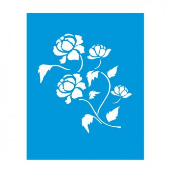 Stencil CR Laser Rosas Mod 01 - 20x25