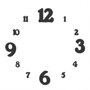 Kit com 12 Números para Relógio em Acrílico PRETO