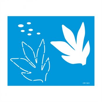 Stencil CR Laser Pintura Orgânica Folha Suculenta - 20x25