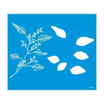 Stencil Pintura Orgânica Folhagem Modelo 13 - 30x35