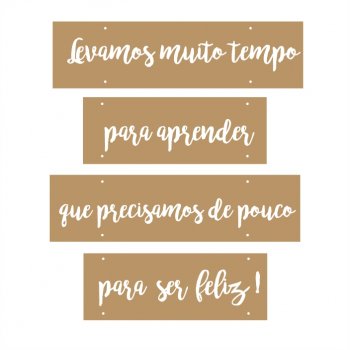 Kit com 4 Placas com Frases