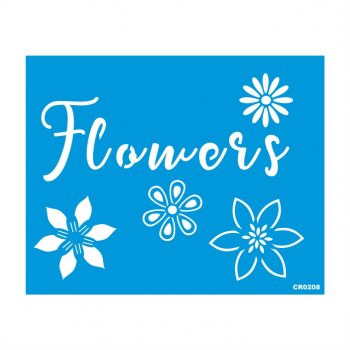 Stencil CR Laser Flowers - 20x25