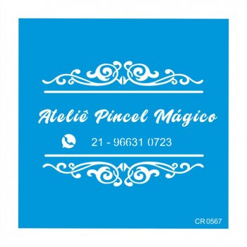 Stencil CR Laser Personalizado - Modelo 01 (P-M-G)