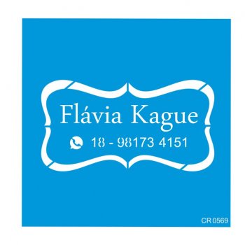 Stencil CR Laser Personalizado - Modelo 02 (P-M-G)