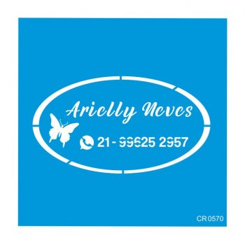 Stencil CR Laser Personalizado - Modelo 03 (P-M-G)