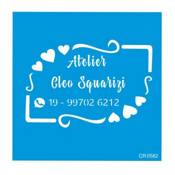 Stencil CR Laser Personalizado - Modelo 04 (P-M-G)